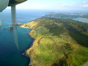 Stewart Island as seen from i plane