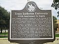 Texas Lutheran University 100th anniversary sign IMG 8135