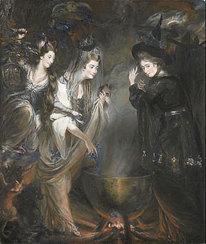 The Three Witches from Shakespeares Macbeth by Daniel Gardner, 1775