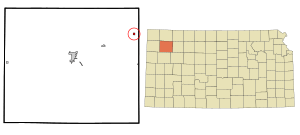 Location within Thomas County and Kansas