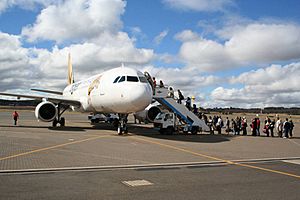 Tiger Airlines loading at Canberra