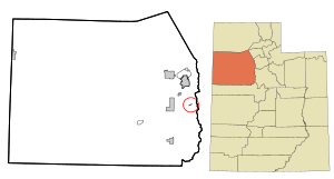 Location in Tooele County and the State of Utah