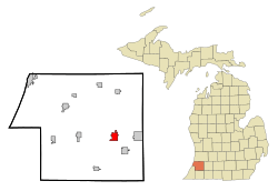 Location of Paw Paw, Michigan
