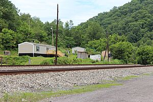 Houses along the railroad in Vulcan