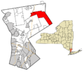 Westchester County New York incorporated and unincorporated areas Lewisboro highlighted