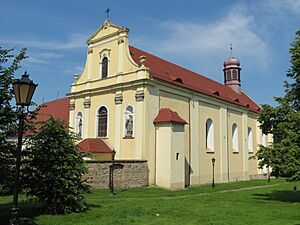 Złotoryja, kościół św. Jadwigi, widok od pd-zach.