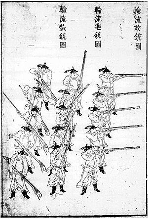 1639 Ming musketry volley formation