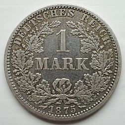 1 German gold mark, 1875