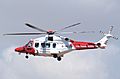 AgustaWestland AW189 helicopter (G-MCGW) of the UK Coastguard arrives at RIAT Fairford 12July2018 arp