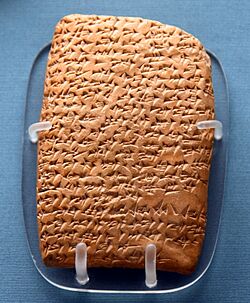 Amarna letters. Letter from Biridiya, King of Megiddo, to the Egyptian Pharaoh Amenhotep III or his son Akhenaten. 14th century BCE. From Tell el-Amarna, Egypt. British Museum