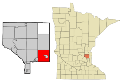 Location of the city of Lino Lakeswithin Anoka County, Minnesota