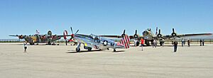 B-24 ariving 4-23-10 008 (wide) B24-P51-B17.jpg