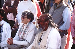 Horsting (at left) with Baba Hari Dass in 1999