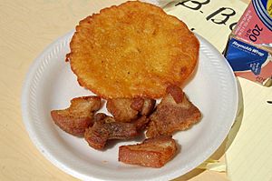 Bacalaíto and fried pork
