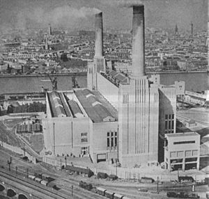 Battersea Power Station, 1934 with only two chimneys (Our Generation, 1938)