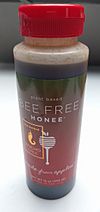 A container of Bee Free Honee