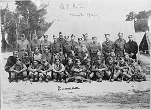 Bermuda Volunteer Rifle Corps platoon in March 1944