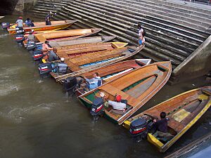 Boats Beside the Brunei river