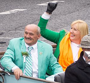 Brendan O’Carroll was the Grand Marshal At The St. Patrick's Day Parade In Dublin REF-102282 (16640203117) (cropped).jpg