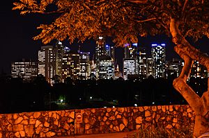 Brisbane Lights at Night from Kangaroo Point