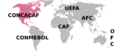 CONCACAF member associations map