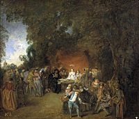 Capitulaciones de boda y baile campestre (Watteau)