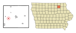 Location of Ionia, Iowa