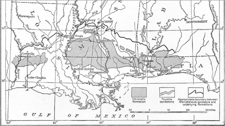 Citronelle Formation geologic map