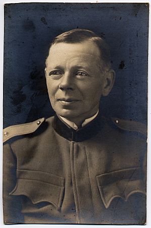 Claude Askew in Serbian uniform