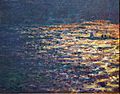 Claude monet, waterloo bridge, effetto di luce solare, 1900 ca. (datato 1903) 02 riflessi sull'acqua