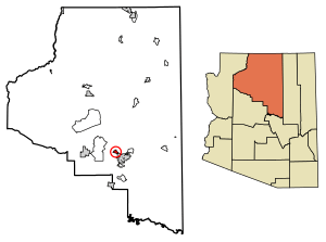 Location of Fort Valley in Coconino County, Arizona.
