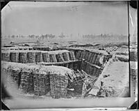 Confederate Trenches. Fascine Trench Breastworks, Petersburg, Va. - NARA - 524792