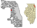 Cook County Illinois Incorporated and Unincorporated areas Northlake Highlighted