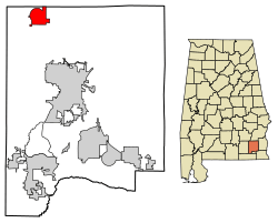 Location of Ariton in Dale County, Alabama