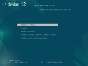 Debian 12 GRUB, UEFI mode