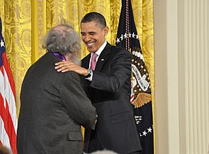 Donald Hall receiving his National Medal of Arts. (5492692544)