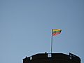 Flag of Lithuania on top of Vilnius Castle Complex