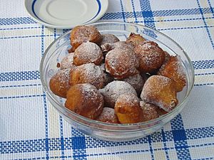 "Nun's farts" or "nun's puffs" are a light, airy dessert pastry.