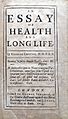 George Cheyne's Essay of Health and Long Life