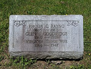 Gravestone of Glen Goodridge plus wife and mother