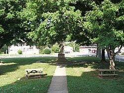 The village green, from the porch of the Northumberland County Courthouse