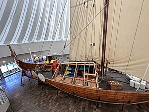 Hjemkomst is a replica Viking ship that was sailed from Duluth, Minnesota to Bergen, Norway in 1982