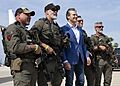 Homeland Security Investigations forces with Secretary of Defense Pete Hegseth at MacDill Air Force Base, Florida on May 6, 2025