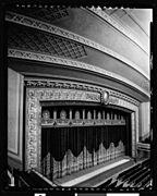 Interior view of the Long Beach Municipal Auditorium showing proscenium detail, circa 1930