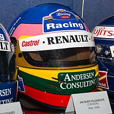 Jacques Villeneuve helmet 2017 Williams Conference Centre