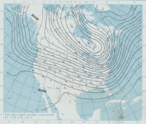 January 17 1982 500-Millibar Height Contours