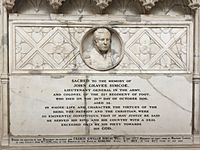 John Graves Simcoe Memorial, Exeter Cathedral