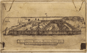 Johnson's Island Prison Drawing