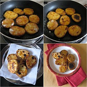 Kananga Phodi - Tawa fried Sweet Potatoes India