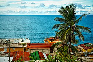 La Perla neighborhood in San Juan, Puerto Rico